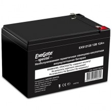 Exegate EXG12120 аккумулятор 12В/12Ач, клеммы F1 универсальные