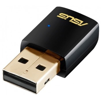 Asus USB-AC51 двухдиапазонный 2.4/5ГГц, AC600, 802.11AC, 433/150Мбит/с, компактный размер