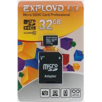 Exployd MicroSD 32Gb Class 10 с адаптером SD